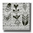 Geo Feathers II Zentangle  by Sara Zieve Miller, Canvas Wall Art Discount