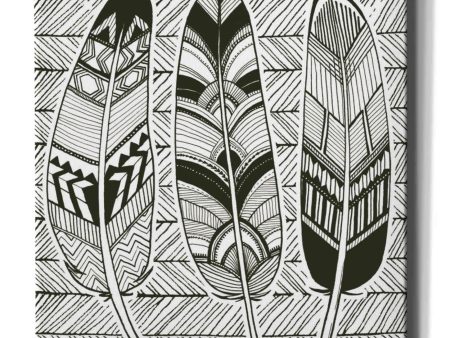 Geo Feathers II Zentangle  by Sara Zieve Miller, Canvas Wall Art Discount