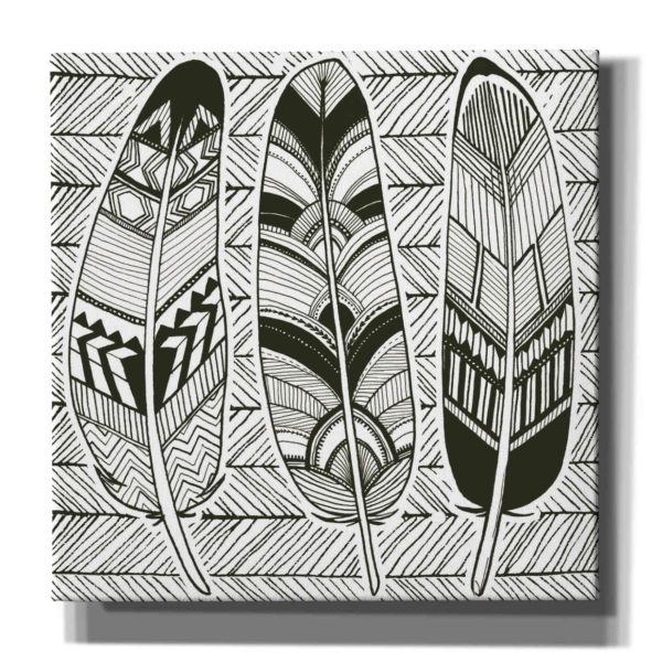 Geo Feathers II Zentangle  by Sara Zieve Miller, Canvas Wall Art Discount