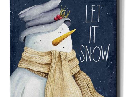 Let It Snow Snowman  by Kelley Talent, Canvas Wall Art Supply