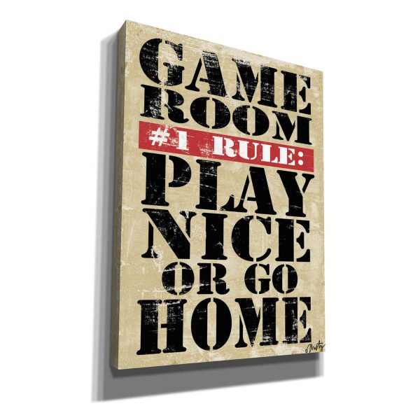 Game Room #1 Rule  by Misty Michelle, Canvas Wall Art Online Hot Sale