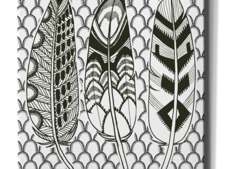 Geo Feathers III Zentangle  by Sara Zieve Miller, Canvas Wall Art Online Sale