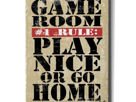 Game Room #1 Rule  by Misty Michelle, Canvas Wall Art Online Hot Sale