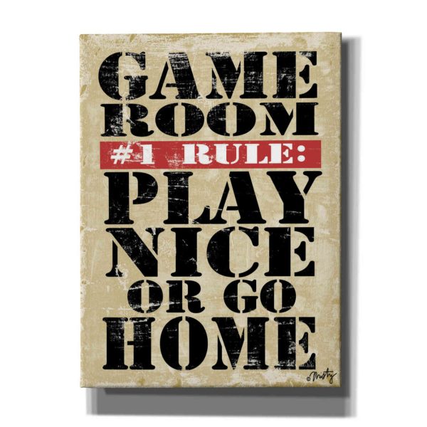 Game Room #1 Rule  by Misty Michelle, Canvas Wall Art Online Hot Sale