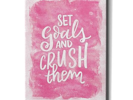 Set Goals and Crush Them  by Misty Michelle, Canvas Wall Art For Sale