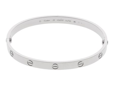 Brazalete hechura especial motivo tornillo firma Cartier en oro blanco 18 kilates. For Cheap