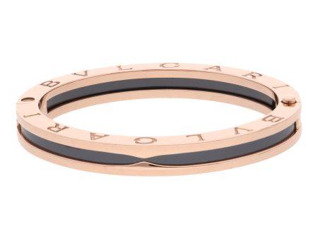 Brazalete articulado con cerámica firma Bvlgari en oro rosa 18 kilates. Hot on Sale