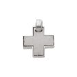 Cruz lisa en oro blanco 14 kilates. For Discount