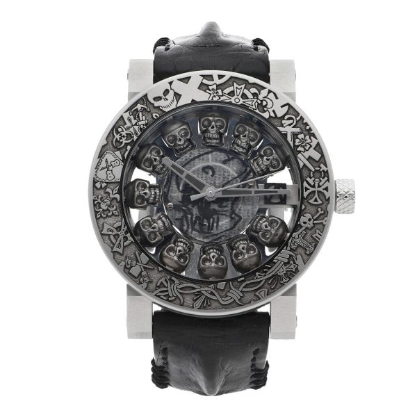 Reloj Artya para caballero en acero inoxidable correa piel. Sale