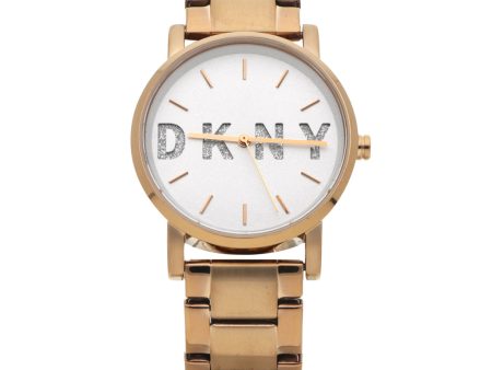 Reloj DKNY para dama en acero chapa. Sale