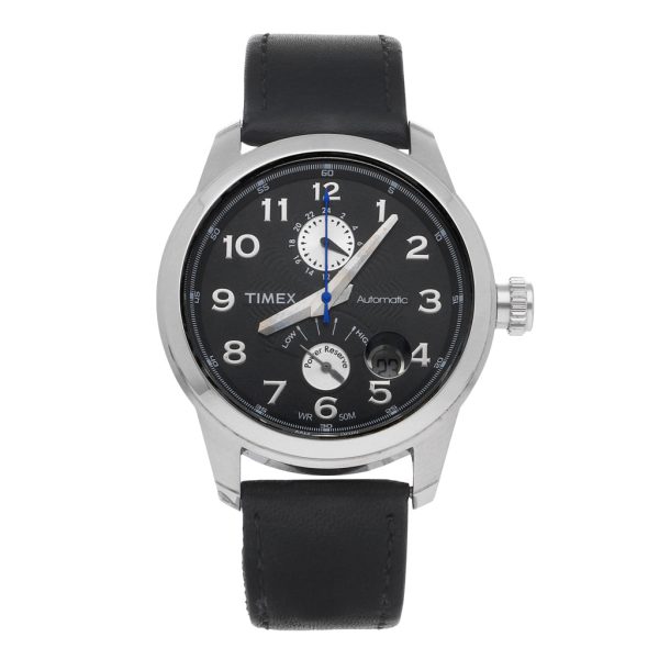 Reloj Timex para caballero en acero inoxidable correa piel. Supply