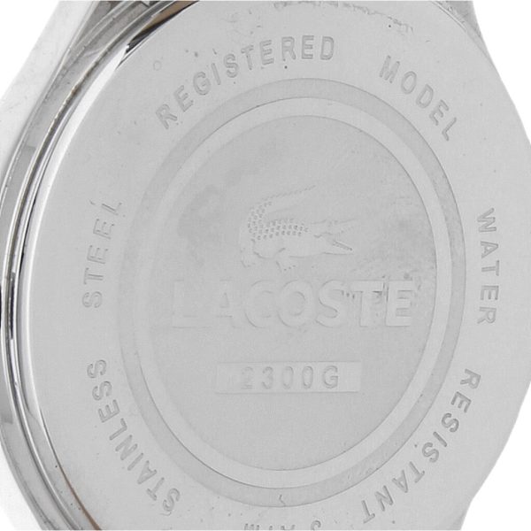 Reloj Lacoste para caballero en acero inoxidable correa piel. For Cheap