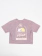 Wish You Were Vegan Crop Tee Discount