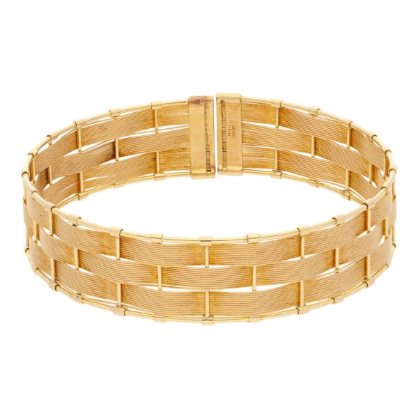 Brazalete abierto en oro amarillo 14 kilates. Online Sale