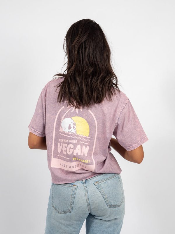 Wish You Were Vegan Crop Tee Discount