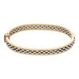 Brazalete articulado calado en oro dos tonos 14 kilates. Online Hot Sale