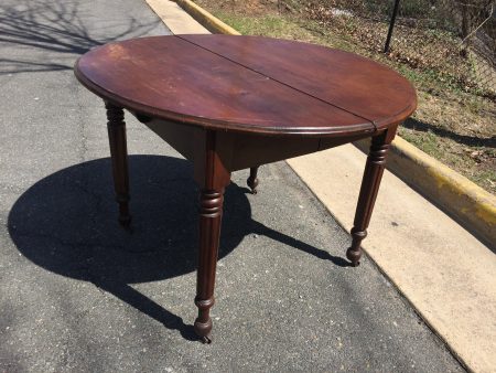 Antique Walnut Round Dining Table with great legs Online