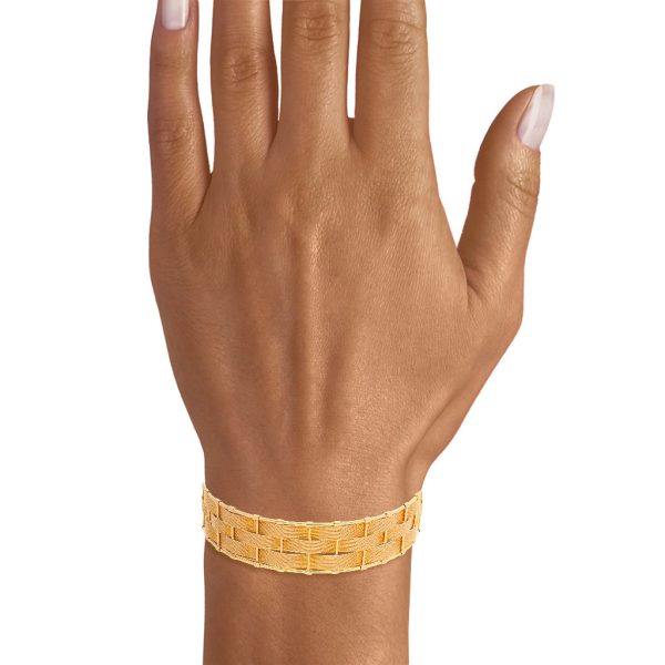 Brazalete abierto en oro amarillo 14 kilates. Online Sale