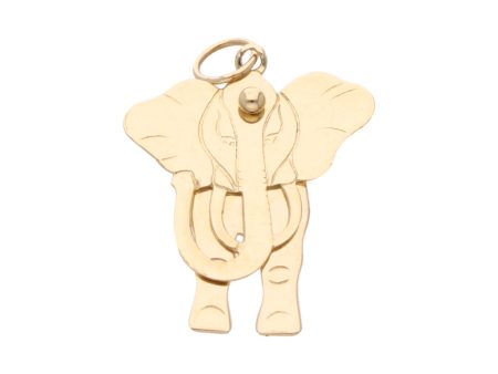 Dije articulado motivo elefante en oro amarillo 14 kilates. Hot on Sale