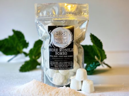 Sore Muscle  Mini Bubble Bath Bombs (Wintergreen and Clove) Supply