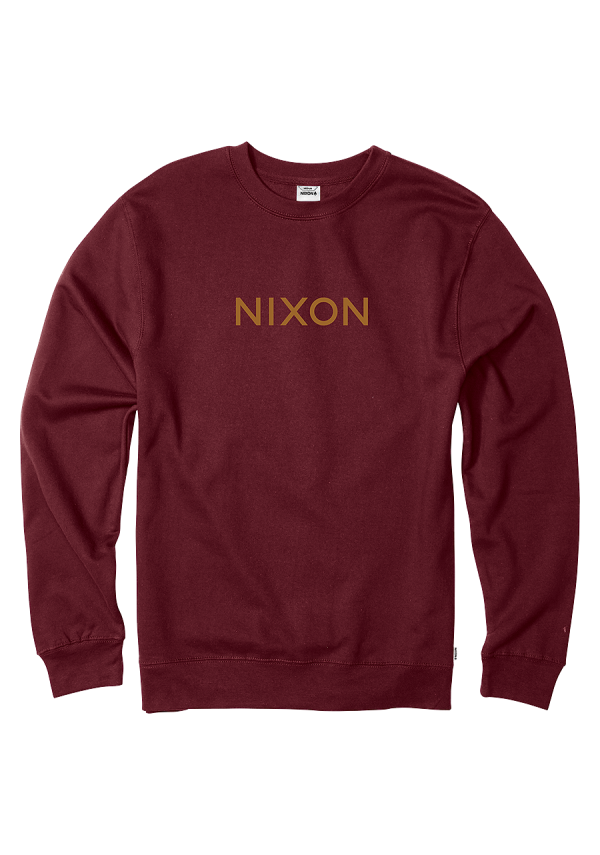 Wordmark Crew Sweatshirt - Burgundy Fashion