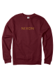 Wordmark Crew Sweatshirt - Burgundy Fashion